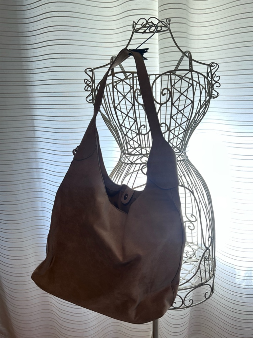 Classic Soft Brown Vegan Leather Boho Tote